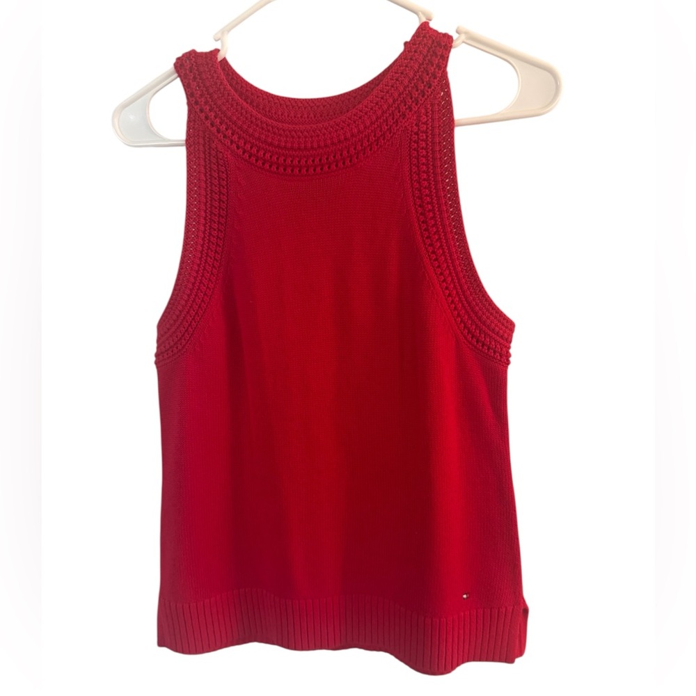 Tommy Hilfiger Red Knit Tank Top